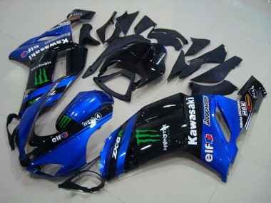 ZX6R 07-08 Motorrad Verkleidungen - Blau Monster