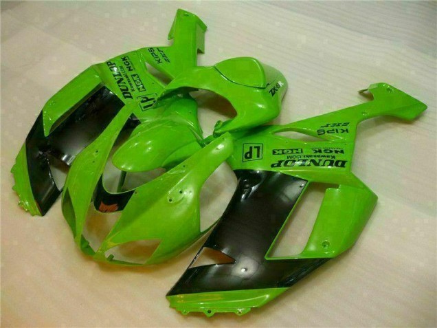 ZX6R 07-08 Motorrad Verkleidungen - Grün Schwarzer Dunlop ZX6R 07-08 Motorrad Verkleidungen - Grün Schwarzer Dunlop