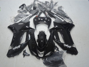 ZX6R 07-08 Motorrad Verkleidungen - Schwarz Weißer Ninja