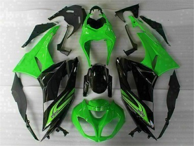 ZX6R 09-12 Motorrad Verkleidung - Grün Schwarz