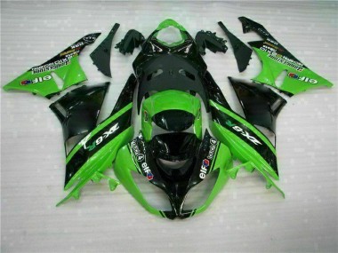 ZX6R 09-12 Motorrad Verkleidungen - Grün Schwarz