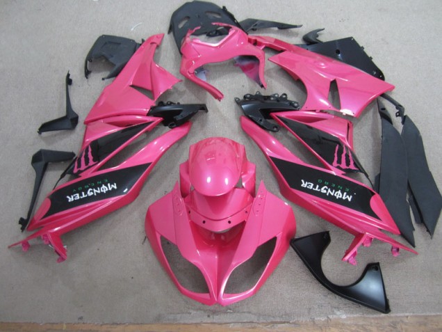 ZX6R 09-12 Motorrad Verkleidungen - Rosa Schwarz Monster ZX6R 09-12 Motorrad Verkleidungen - Rosa Schwarz Monster