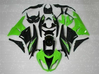 ZX6R 09-12 Motorrad Verkleidungen - Schwarz Grün 636