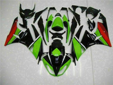ZX6R 09-12 Motorrad Verkleidungen - Schwarz Grün Rot