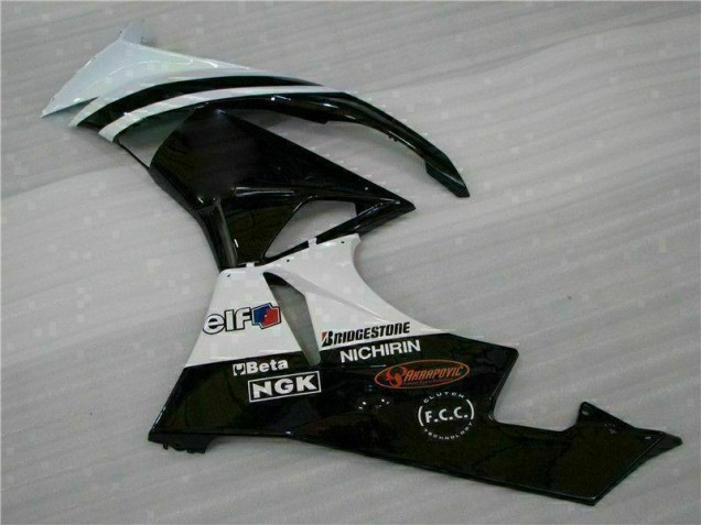 ZX6R 09-12 Motorrad Verkleidungen - Schwarz Weiß 3M Touch4 ZX6R 09-12 Motorrad Verkleidungen - Schwarz Weiß 3M Touch4