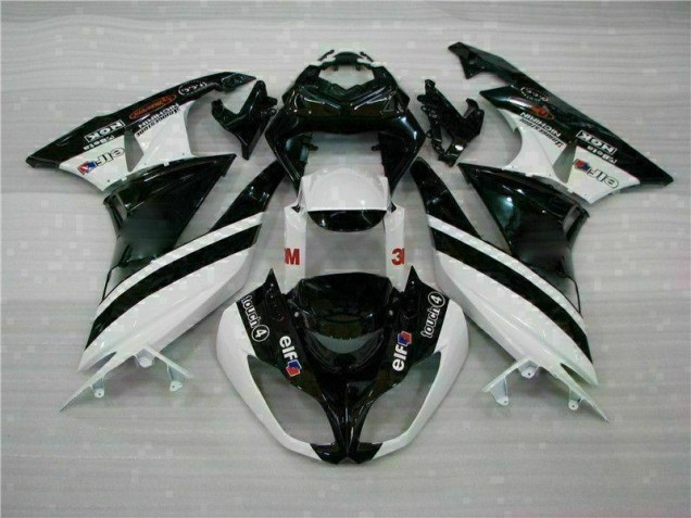 ZX6R 09-12 Motorrad Verkleidungen - Schwarz Weiß 3M Touch4 ZX6R 09-12 Motorrad Verkleidungen - Schwarz Weiß 3M Touch4
