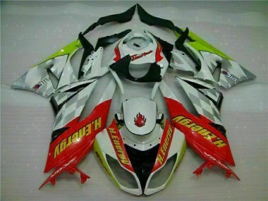 ZX6R 09-12 Motorrad Verkleidungen - Weiß Rot H. Energy