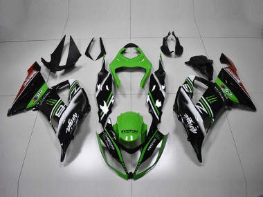 ZX6R 13-18 Motorrad Verkleidungen - Grün Schwarz Weiß