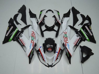 ZX6R 13-18 Motorrad Verkleidungen - Schwarz Weiß Rapid Hager