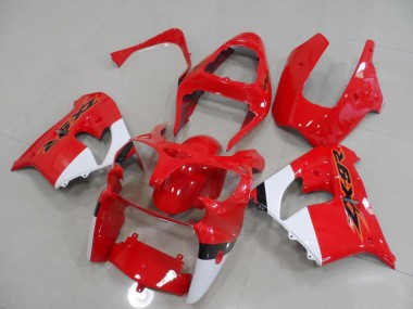 ZX9R 00-01 Motorrad Verkleidungen - Rot und Weiß